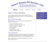 Tablet Screenshot of genespetservice.com